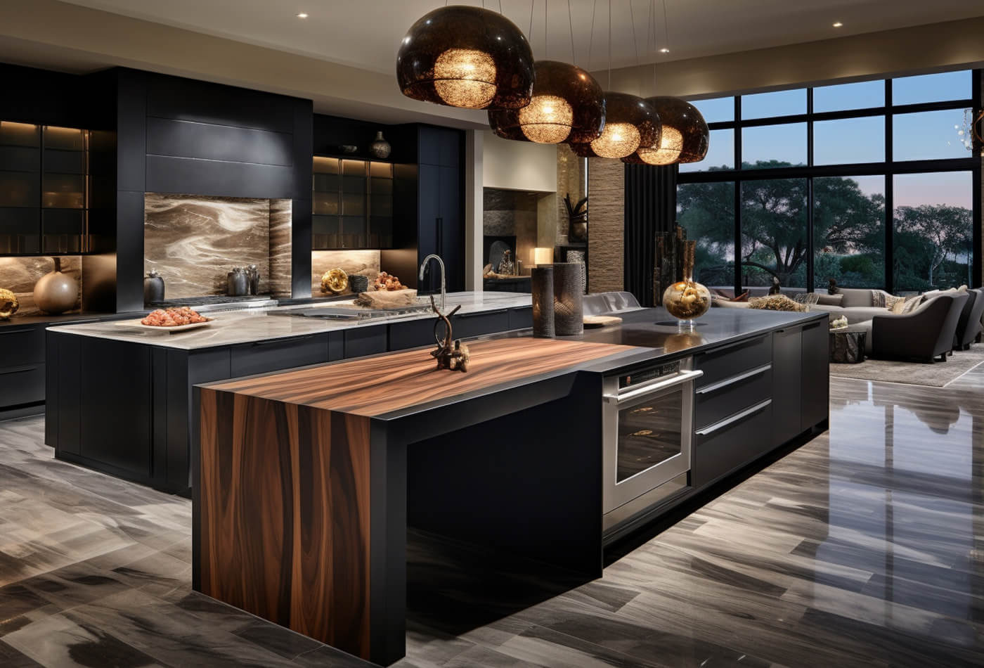 Modern Dark Kitchen